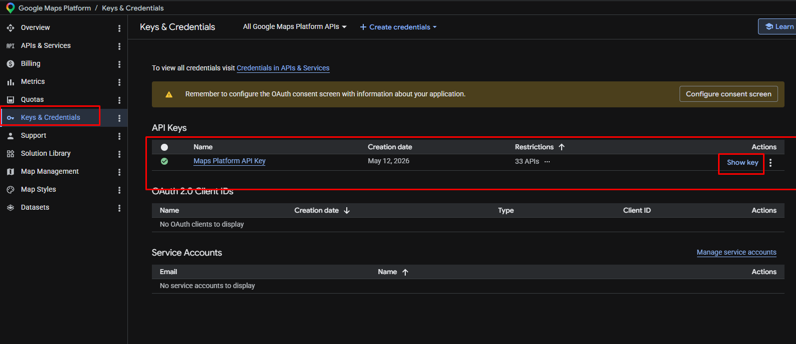 Create API Key