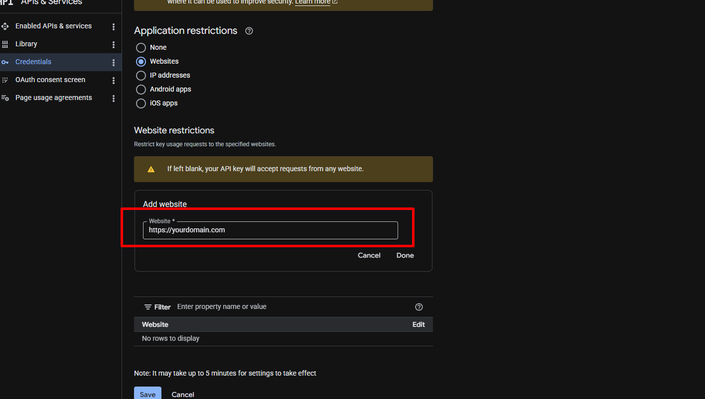 Website Restriction